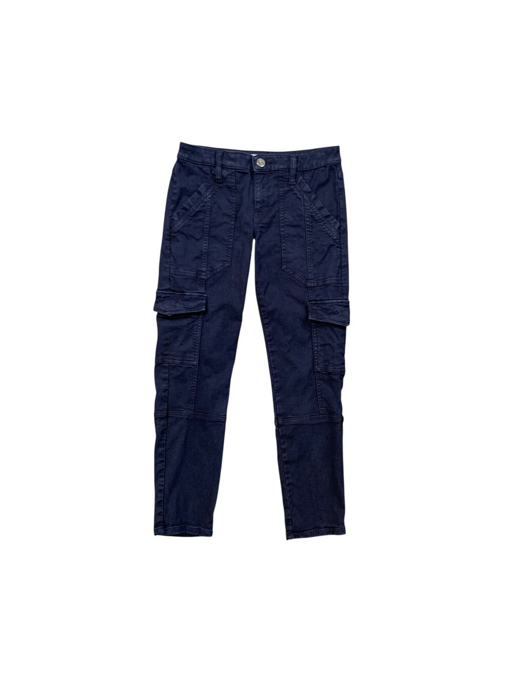 Joie Pants Womens 27 Royal Blue Skinny Cargo Pockets‎ Low Rise Cropped Stretch